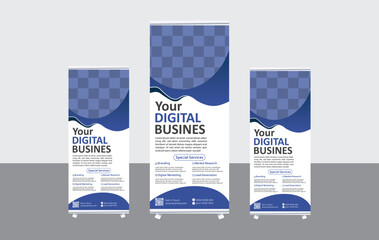 Business Rollup Banner Design vector file