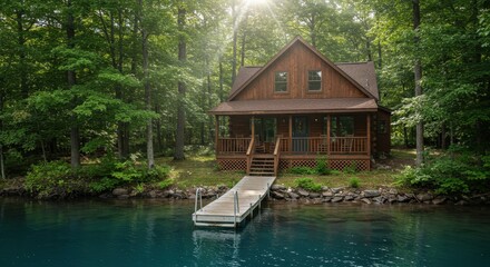 Secluded Lakefront Cabin Retreat Peaceful Woodland Escape
