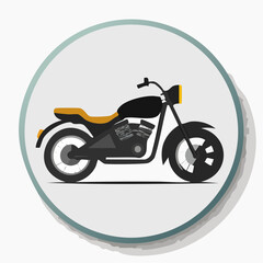Fototapeta premium Black and Tan Vintage Motorcycle Illustration