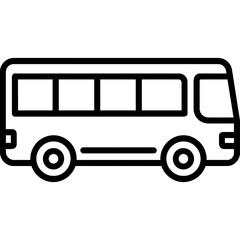 Rectangular bus icon with large windows