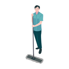 Profession Character cleaner tools perfect for infographics and educational materials