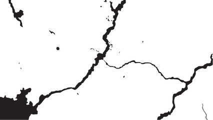 Vector grunge cracked texture. Black cracks isolated on white background. Abstract cracked texture .