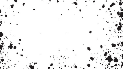 Grainy grunge black halftone vector dots textured pattern on white background. Distressed black grunge texture. 