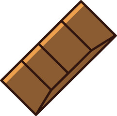 Flat Design Chocolate Icon With Simple Modern Look Vector