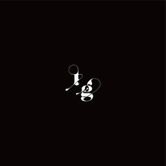 wedding typography initial monogram style and elegant concept TG organic hairline logo letter