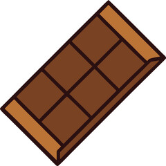 Chocolate Bar Flat Icon Vector With Modern Clean Design Feel