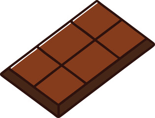 Clean Flat Illustration Of Chocolate Bar In Graphic Icon Style