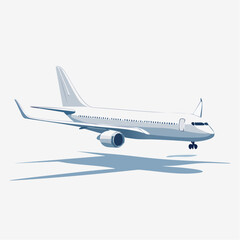 Obraz premium White Airplane Landing on Runway