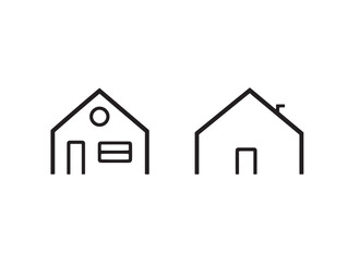 Abstract linear illustration of residential building outline