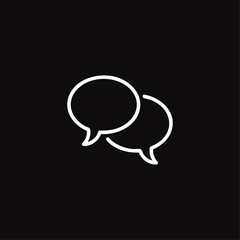 Speech bubbles icon logo flat vector design