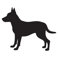 vector illustration of a black dog. vector EPS 10