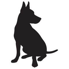 vector illustration of a black dog. vector EPS 10