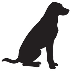 vector illustration of a black dog. vector EPS 10