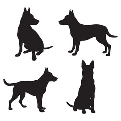 Dog silhouette vector. vector illustration EPS 10