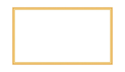 Obraz premium Gold rectangle frame for picture. 3d luxury realistic rectangle object mockup for photo frame. Golden border for certificate, award, stamp, vignette, greeting card, various design. Vector illustration