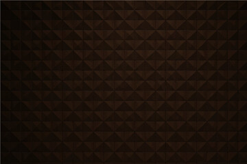 Abstract dark brown metallic honeycomb pattern with square halftone design.