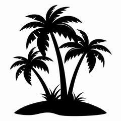 Obraz premium palm tree silhouette