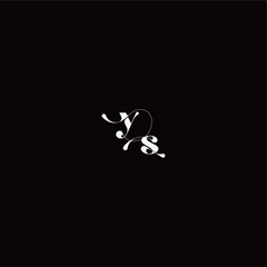 YS letter monogram style and elegant concept organic hairline logo wedding typography initial