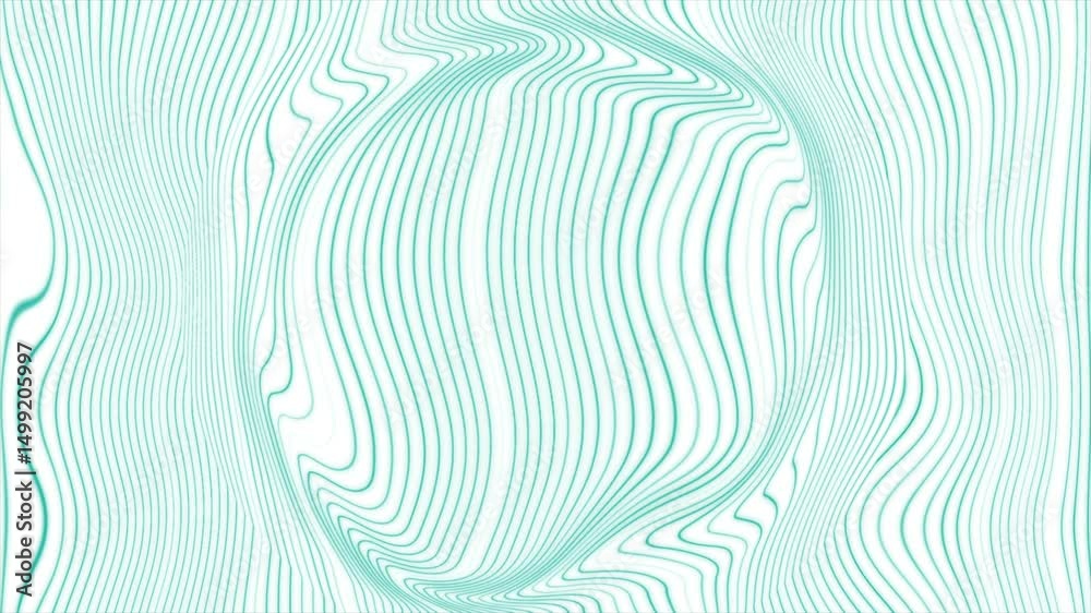 Aufkleber abstract warped blue teal lines forming distorted circle shape, tech minimal background. seamless lo