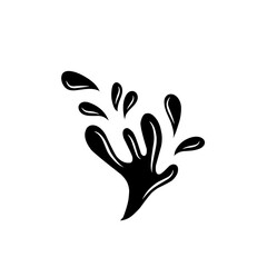 Obraz premium black splash illustration