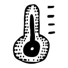 Thermometer hand drawn icon