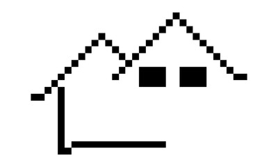 Fototapeta premium design house vector pixel art