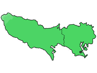 少しゆるい東京都地図 地域分け 首都 関東 東日本