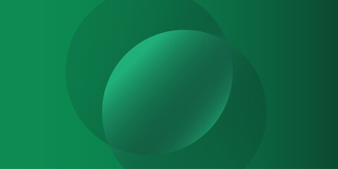 Modern green gradient poster background vector set. Minimalist style cover template with vibrant perspective 3D geometric prism shapes collection.