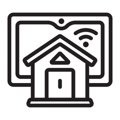 smart home line icon