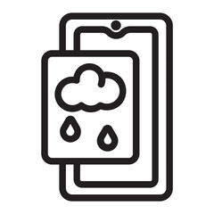 Fototapeta premium weather line icon