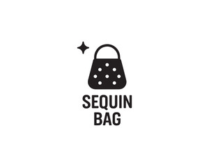 Sequin Bag icon vector design illustration