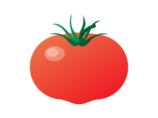 シンプルな赤いトマトのイラスト