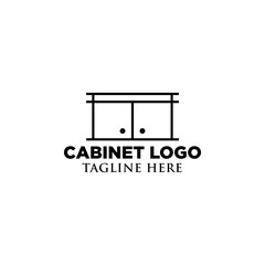 Cabinet logo design template. Trendy style, vector eps 10