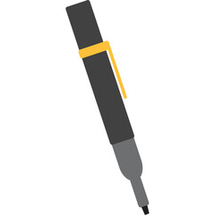 Naklejka premium Illustration of a Black and Yellow Marker