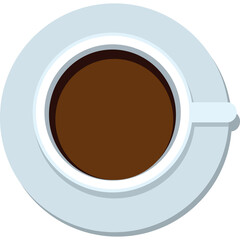 Top View of Coffee Cup Illustration