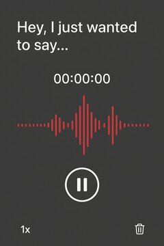 Unsent Voice Message - Emotional Voice Memo Interface Concept for Missed Communication or Silence
