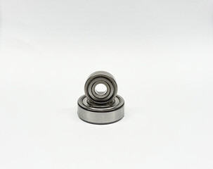 ball bearings on isolated white background