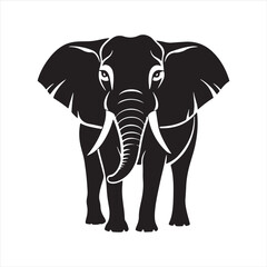 Fototapeta premium Jumbo elephant silhouette vector