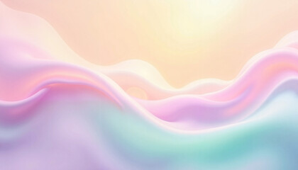 Abstract flowing waves in pastel colors representing a serene background  