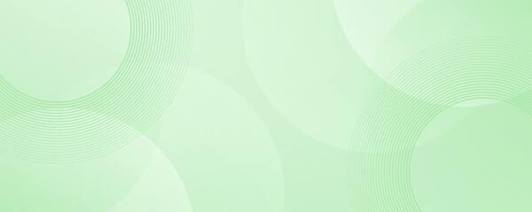 Minimalist soft Abstract Background in Gradient green and white Tones with Circles. Circle effect style geometric, abstract background.