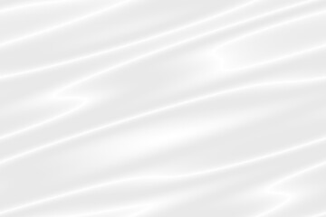 Obraz premium abstract smooth elegant white fabric silk texture soft background, flowing satin waves.