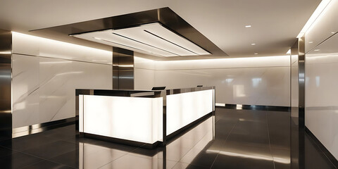 Elegant Business Entrance with Modern Design Elements

