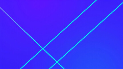 Two diagonal blue lines crossing each other on a vibrant blue background.