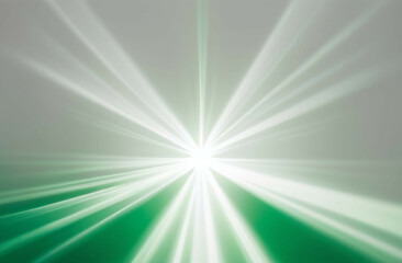 green light rays isolated on white