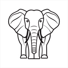 Fototapeta premium Jumbo elephant silhouette vector