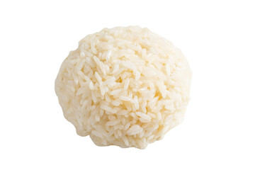 Steamed white rice ball on a transparent background vector, a staple food in Asian cuisine, perfect for healthy eating and dietary fiber
