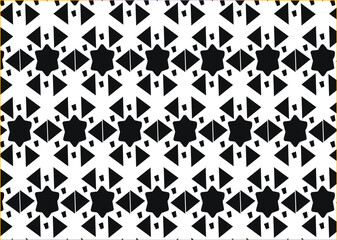 Black and white abstract geometric vector seamless pattern