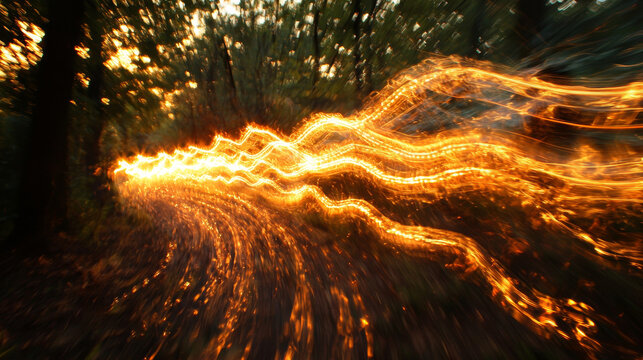 abstract long exposure dynamic speed light trails background