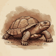 turtle vector sketch illustration hand made