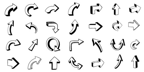 Different 3D arrow element set design